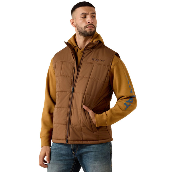 Ariat Men's Crius Insulated Concealed Carry Vest-Brazil Nut