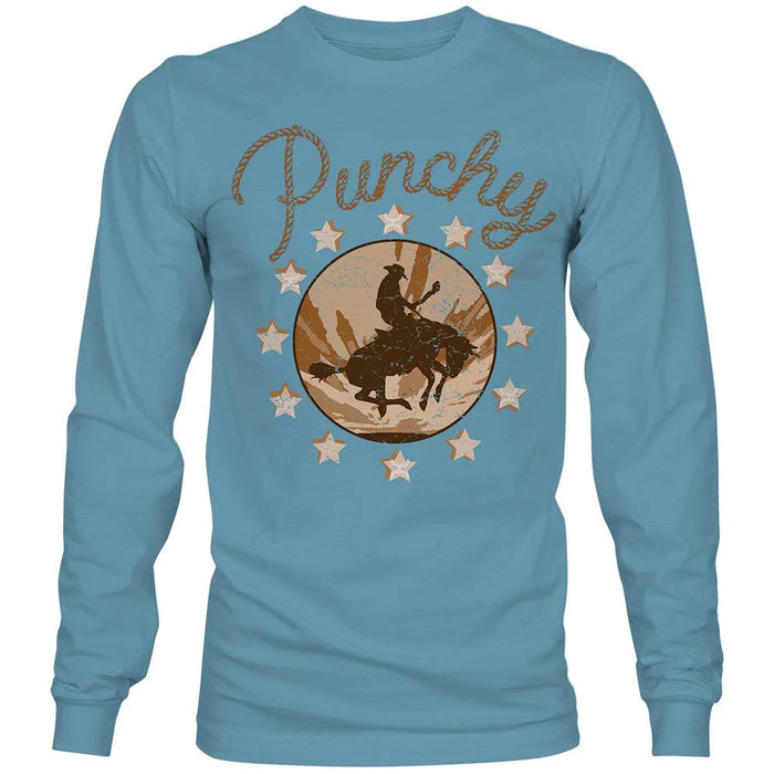 Hooey Women's Punchy Long Sleeve T-shirt - Tan/ Cream Logo