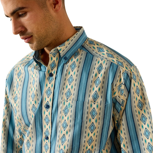 Men's Ariat Jaden Classic Fit Shirt-Summer Melon Southwest Print