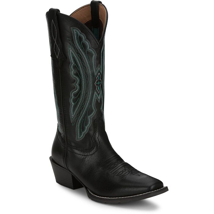 Women's Justin Rae 12" Western Boot-Black