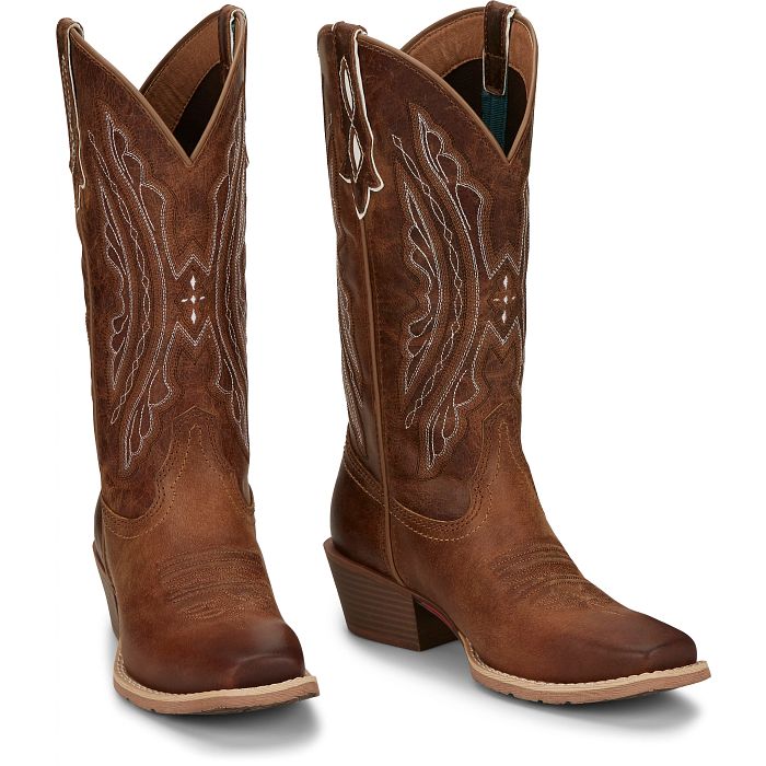 Women's Justin Rein 12" Western Boot-Waxy Tan