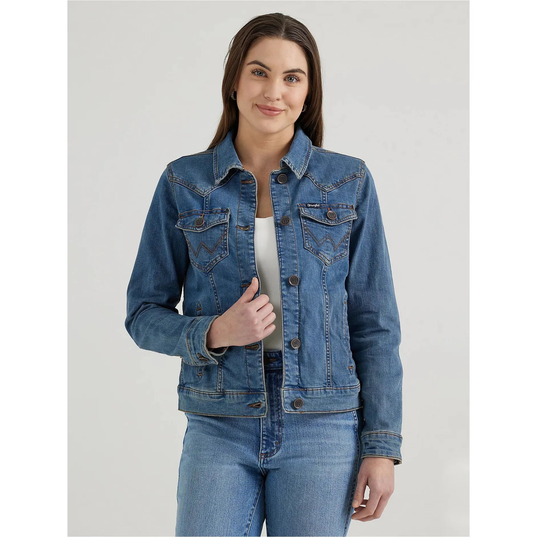 Women's Long Sleeve Classic Fit Denim Jacket