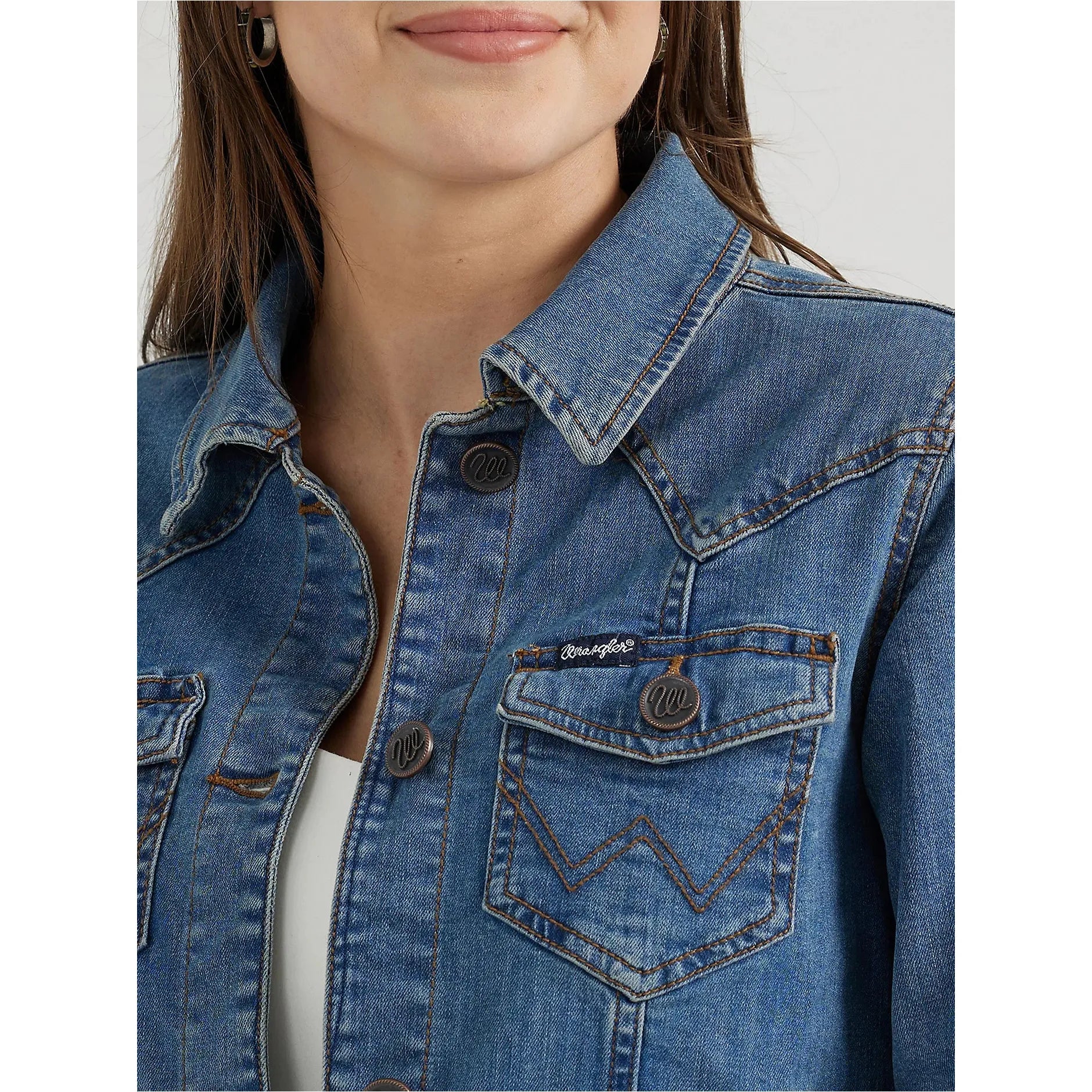 Women's Long Sleeve Classic Fit Denim Jacket
