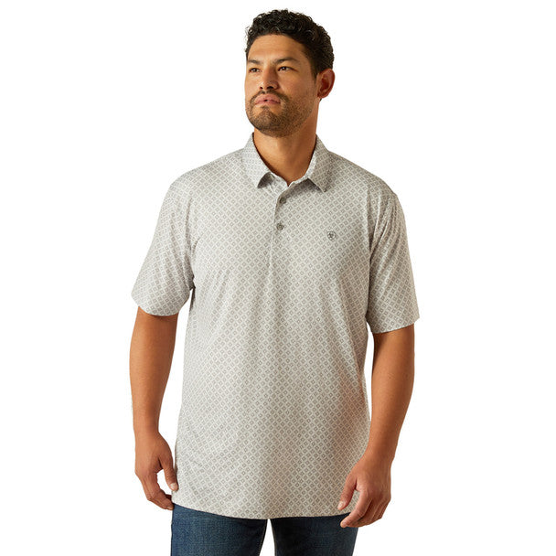 Men's Ariat 360 Airflow Short Sleeve Polo-Micro Chip