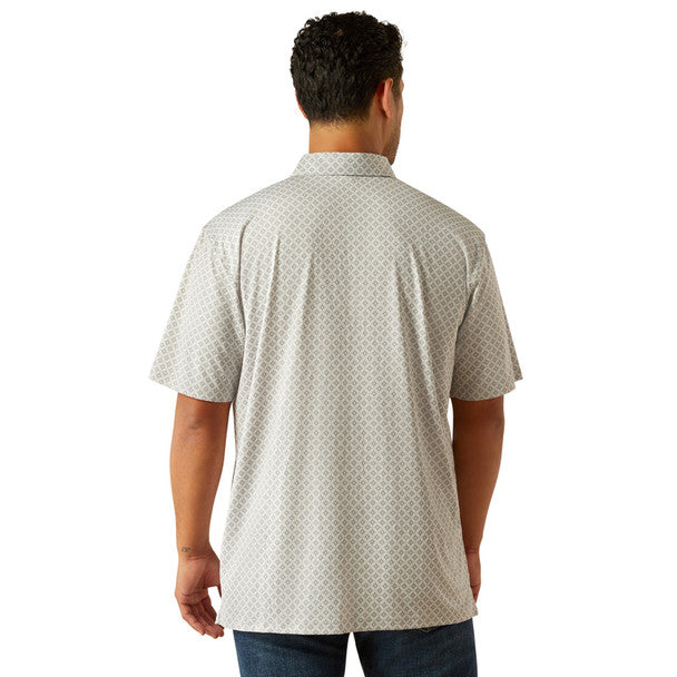 Men's Ariat 360 Airflow Short Sleeve Polo-Micro Chip