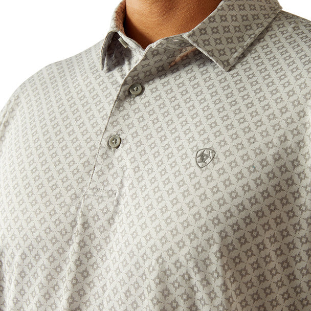 Men's Ariat 360 Airflow Short Sleeve Polo-Micro Chip