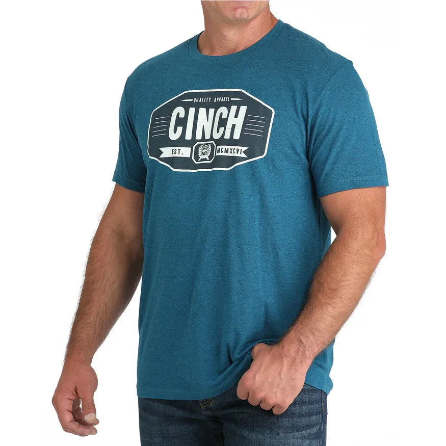 Men's Cinch Logo T-shirt-Teal