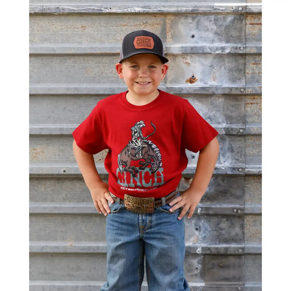 Cinch Toddler/Boy's T-shirt-Burgundy