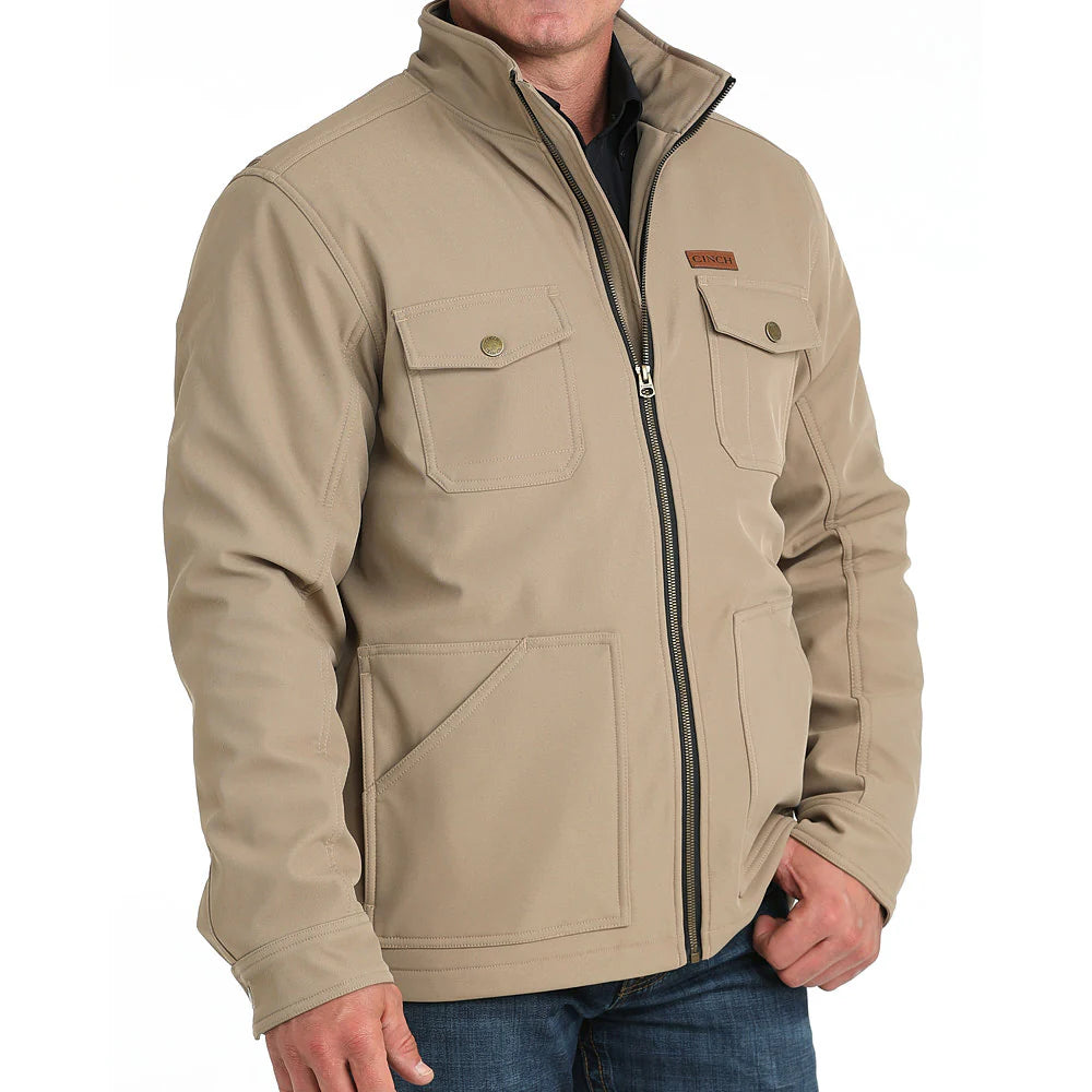 Men's Cinch Conceal Carry Bonded Jacket-Stone
