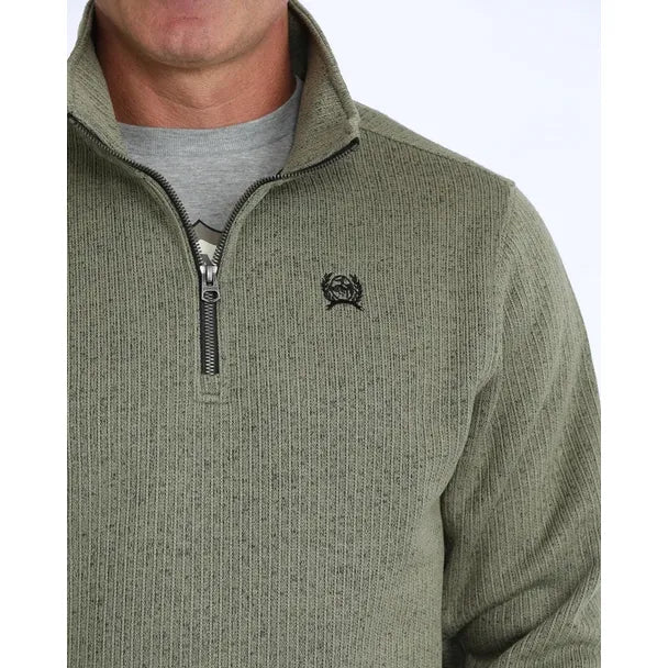 Cinch Men's 1/4 Zip Pullover Sweater-Olive