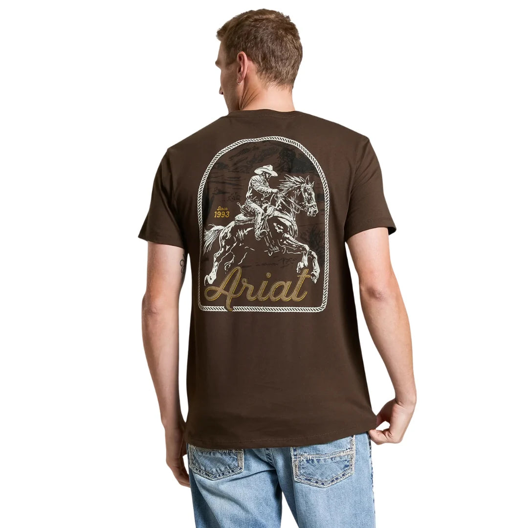 Men's Ariat Tombstone Cowboy T-Shirt-Brown