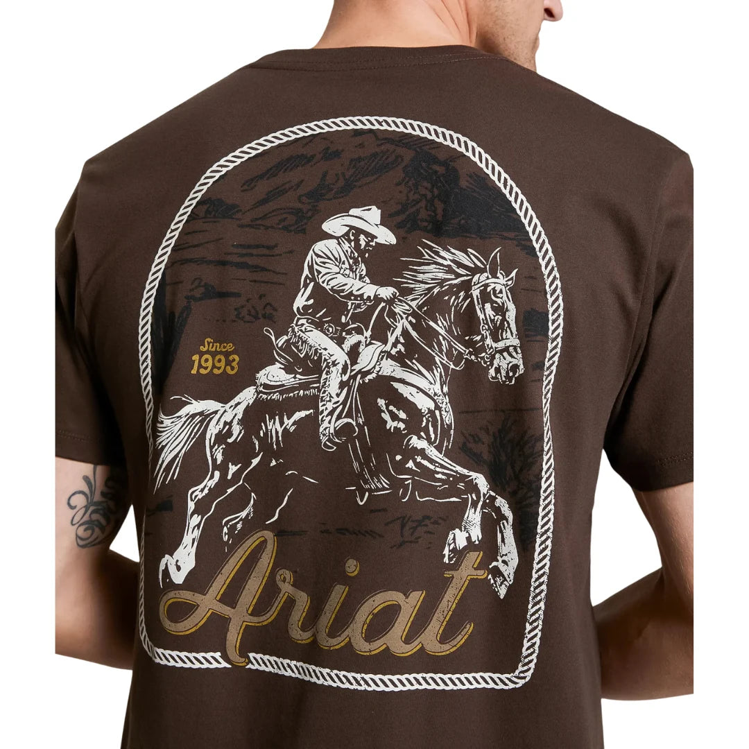 Men's Ariat Tombstone Cowboy T-Shirt-Brown