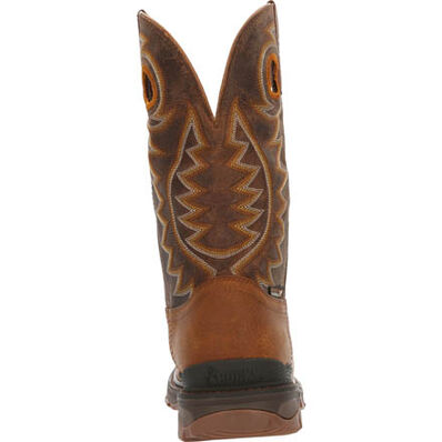 ROCKY CARBON 6 CARBON TOE WATERPROOF PULL-ON WESTERN BOOT - BROWN