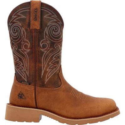 Men's Rocky Monocrepe 12" Steel Toe Western Boot - Tobacco