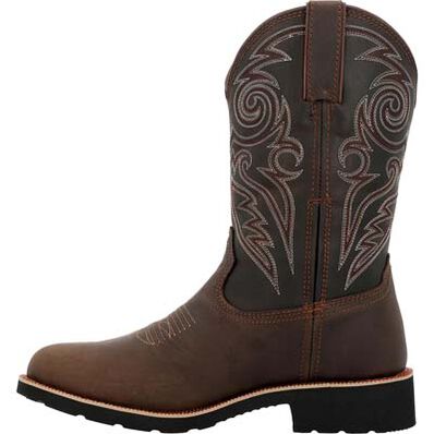 Men's Rocky Monocrepe 12" Steel Toe Western Boot - Chocolate