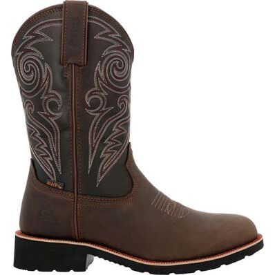 Men's Rocky Monocrepe 12" Steel Toe Western Boot - Chocolate