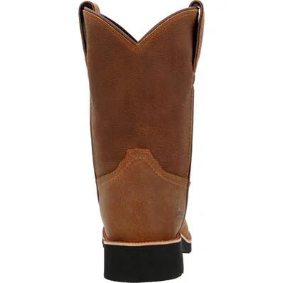 Men's Rocky Monocrepe Unlined Pull-On Western Boot-Brown