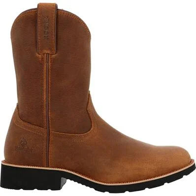 Men's Rocky Monocrepe Unlined Pull-On Western Boot-Brown