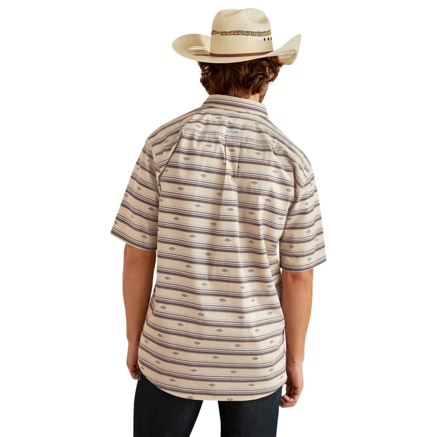Men's Ariat Gary Short Sleeve Shirt - Cream