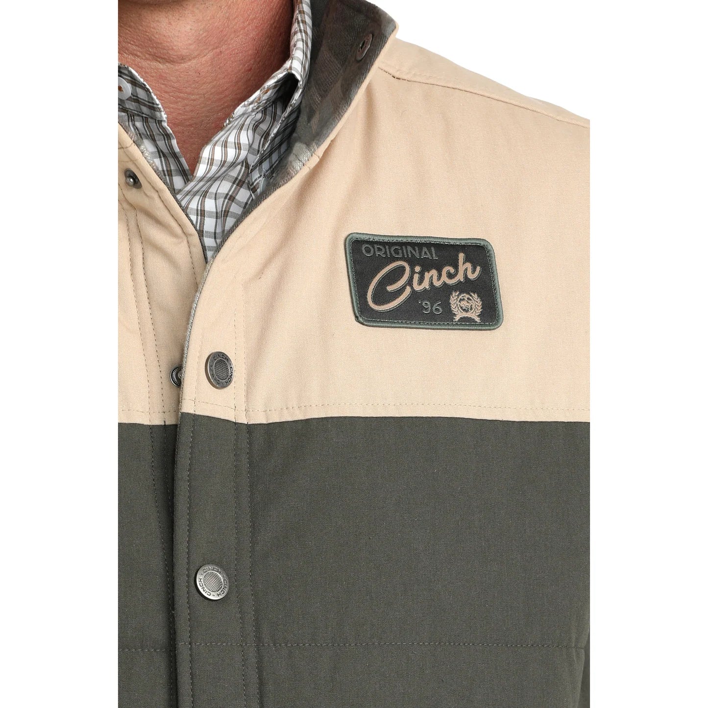 Men's Cinch Reversible Quilted Vest-Aztec Print/Green
