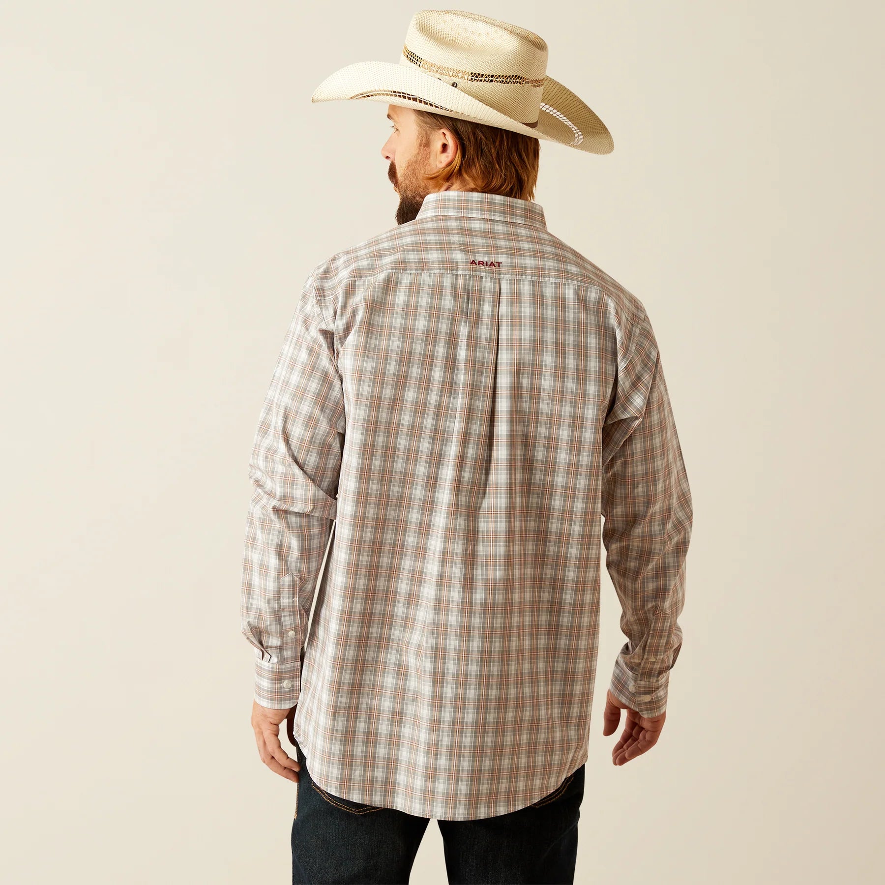 Men's Ariat Pro Series Grey Classic Fit Shirt-Grey