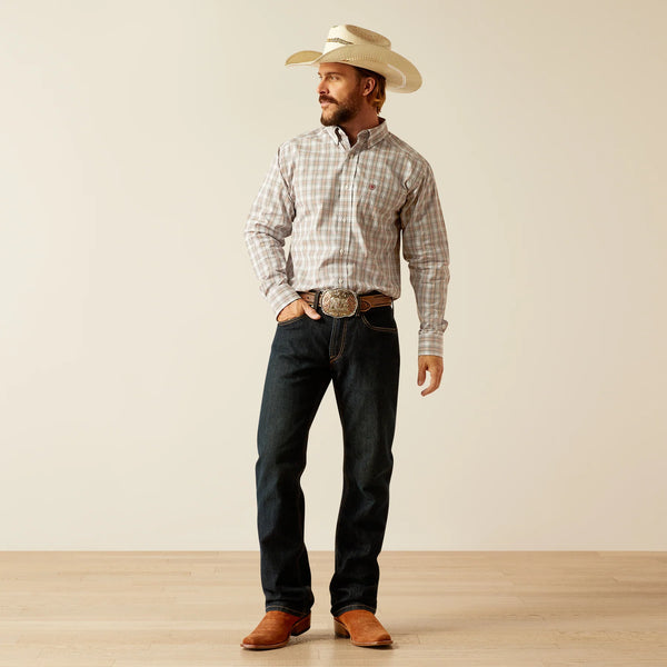 Men's Ariat Pro Series Grey Classic Fit Shirt-Grey