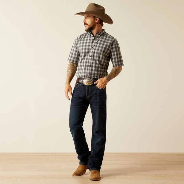 Men's Ariat Pro Series Geraldibe Short Sleeve Shirt - Black