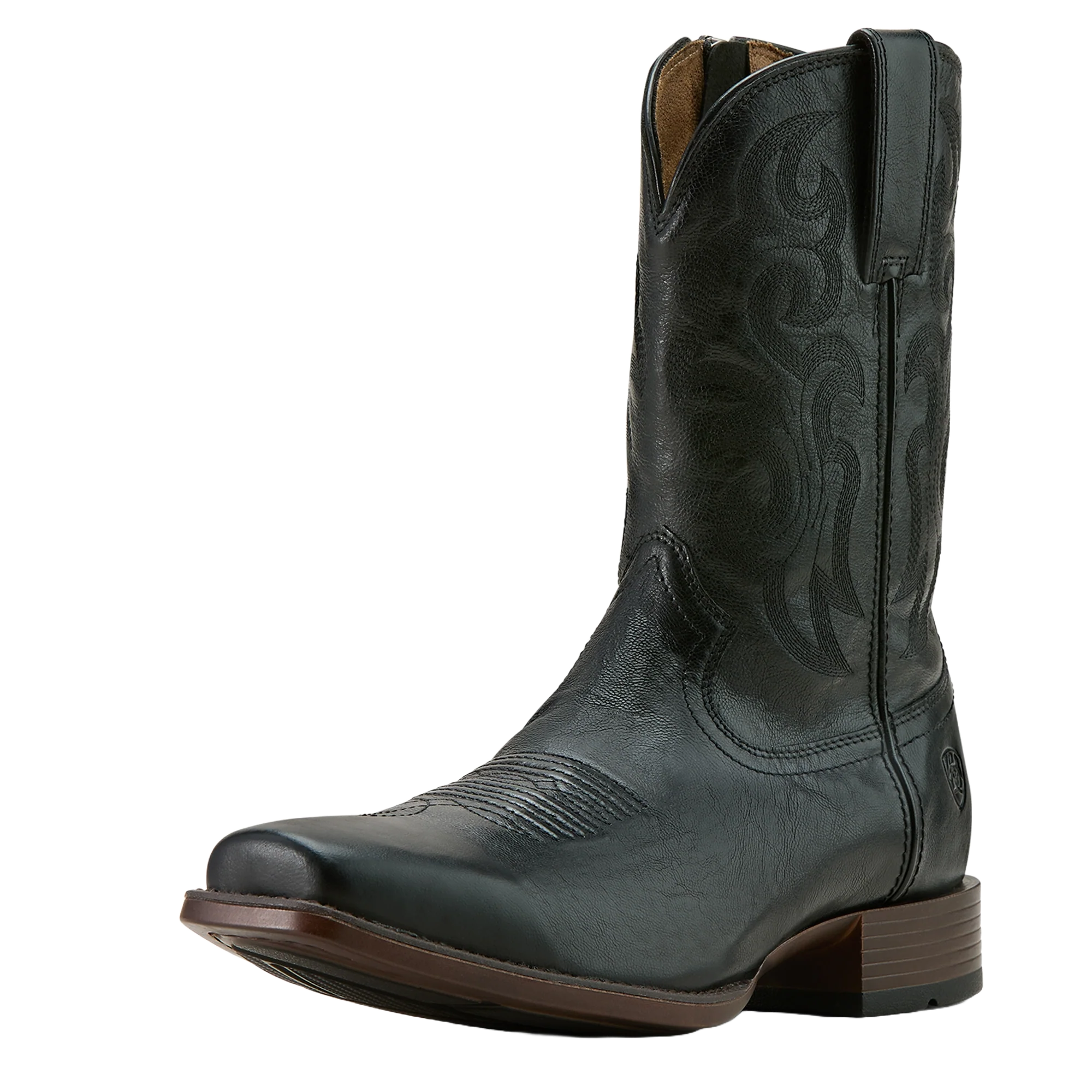 Men's Ariat Bodie Square Toe Western Boot-Iron Black