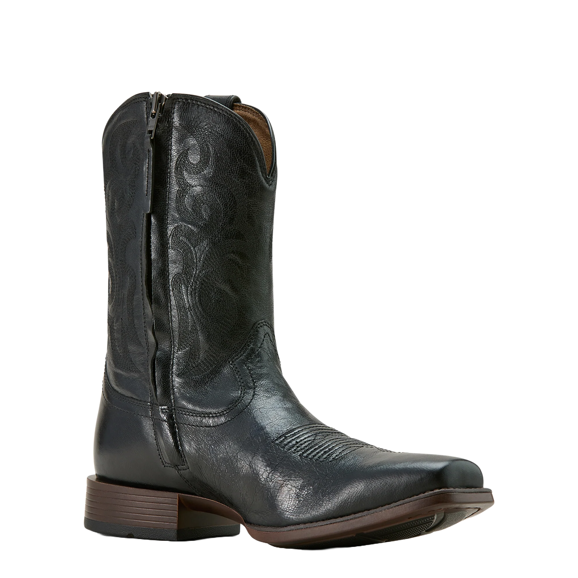 Men's Ariat Bodie Square Toe Western Boot-Iron Black