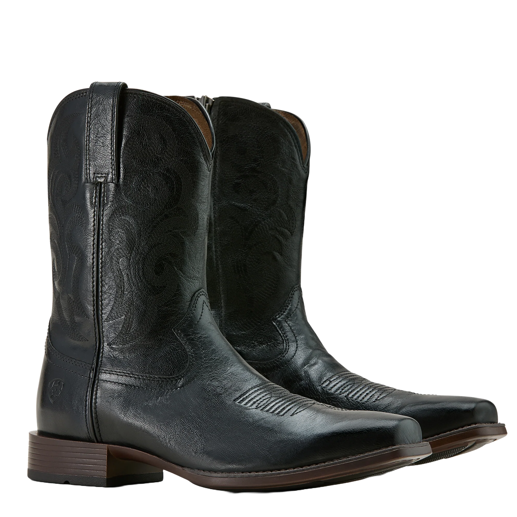 Men's Ariat Bodie Square Toe Western Boot-Iron Black