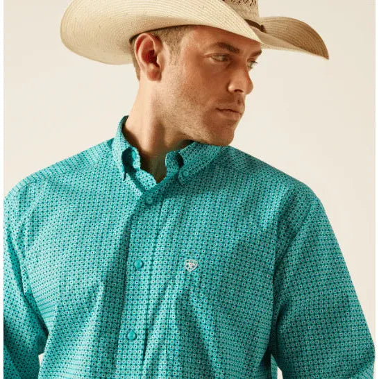 Men's Ariat Jaylin Classic Fit Shirt - Turquoise