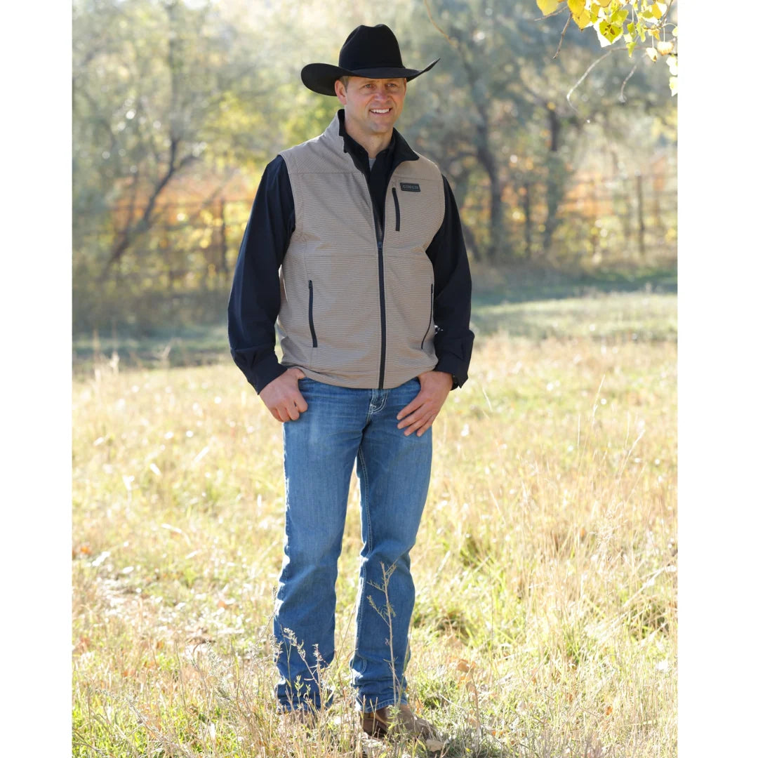 Men's Cinch Concealed Carry Bonded Vest-Khaki