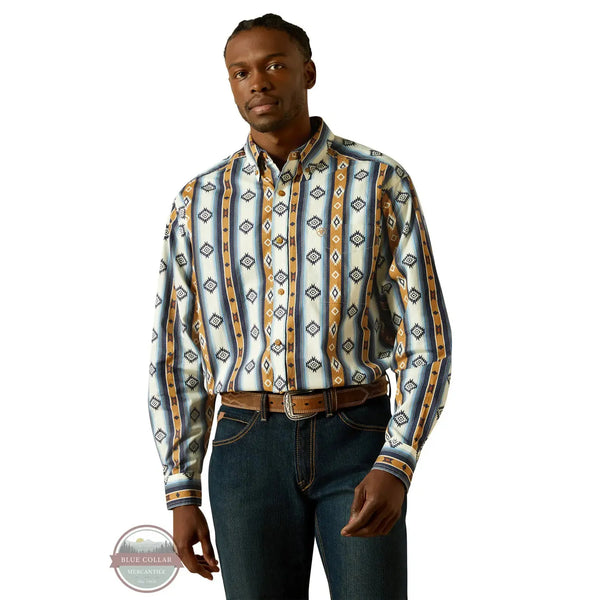Men's Ariat Shilo Long Sleeve Shirt-Blue