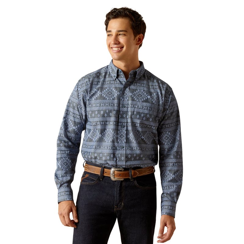 Men's Ariat Eddie Classic Fit Shirt - Navy