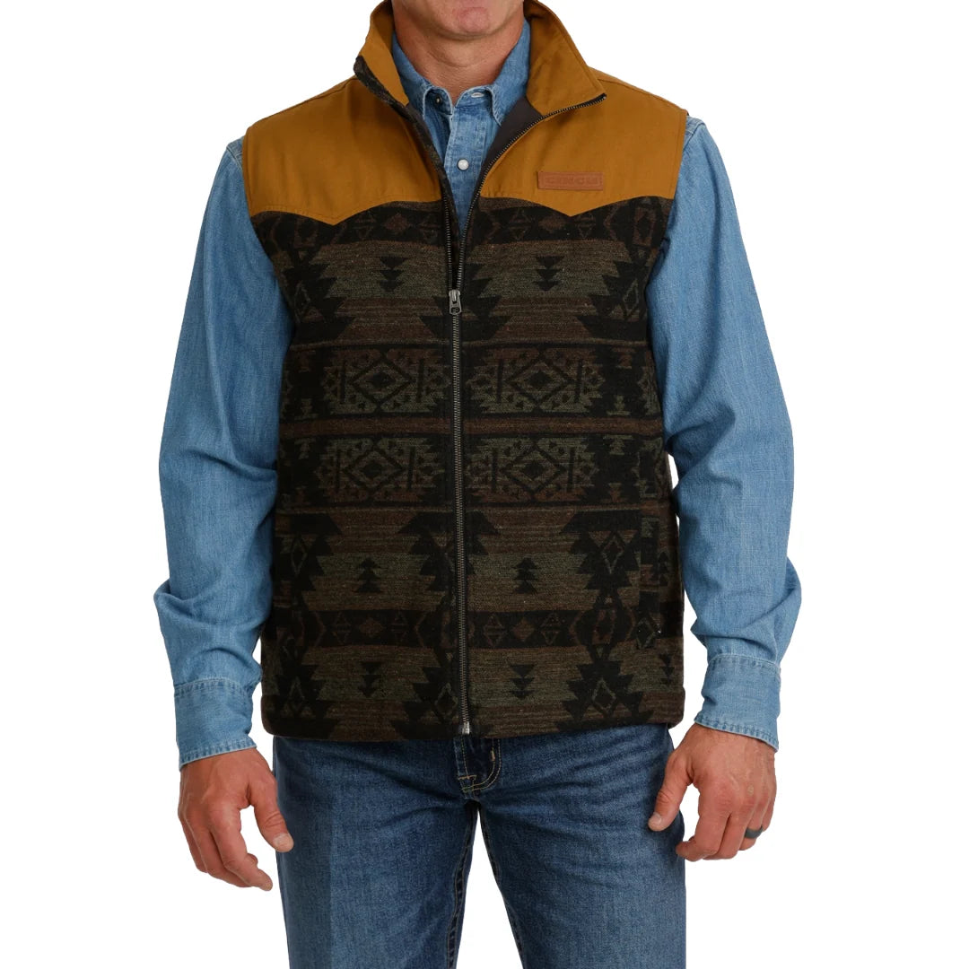 Men's Cinch Multi Concealed Carry Jacquard Vest-Southwest Print