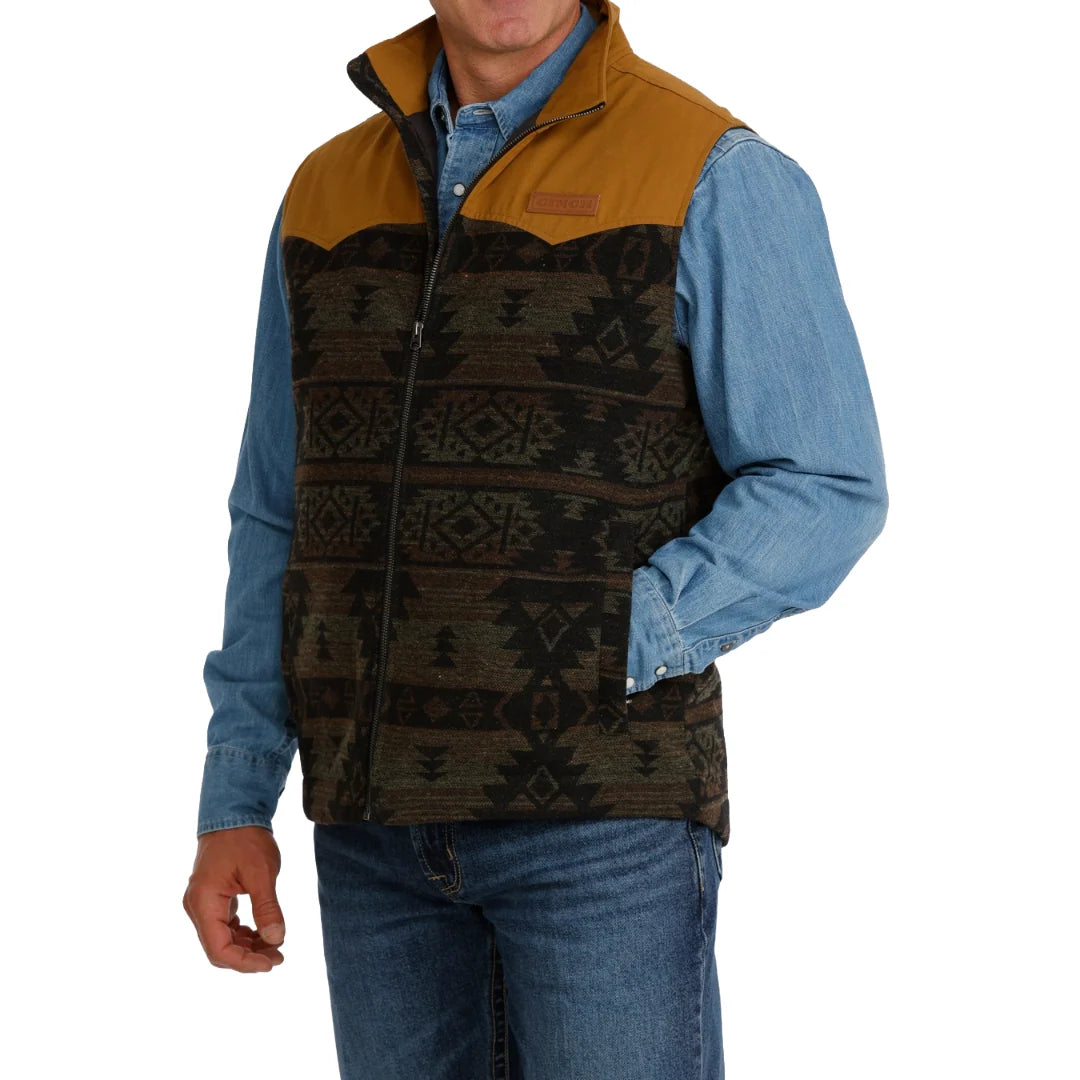 Men's Cinch Multi Concealed Carry Jacquard Vest-Southwest Print