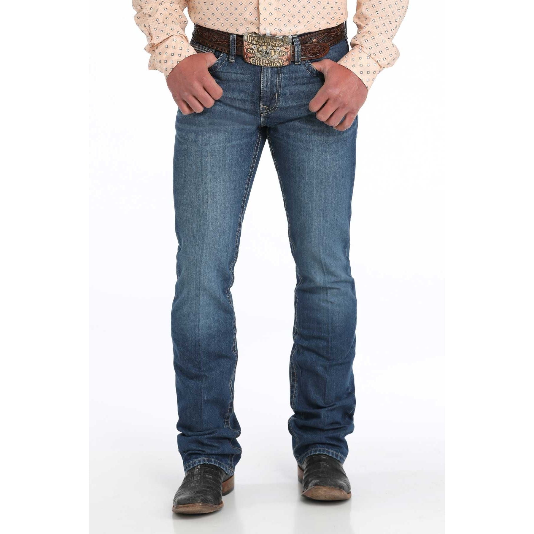 Men's Cinch Slim Fit Ian Jean-Medium Stone