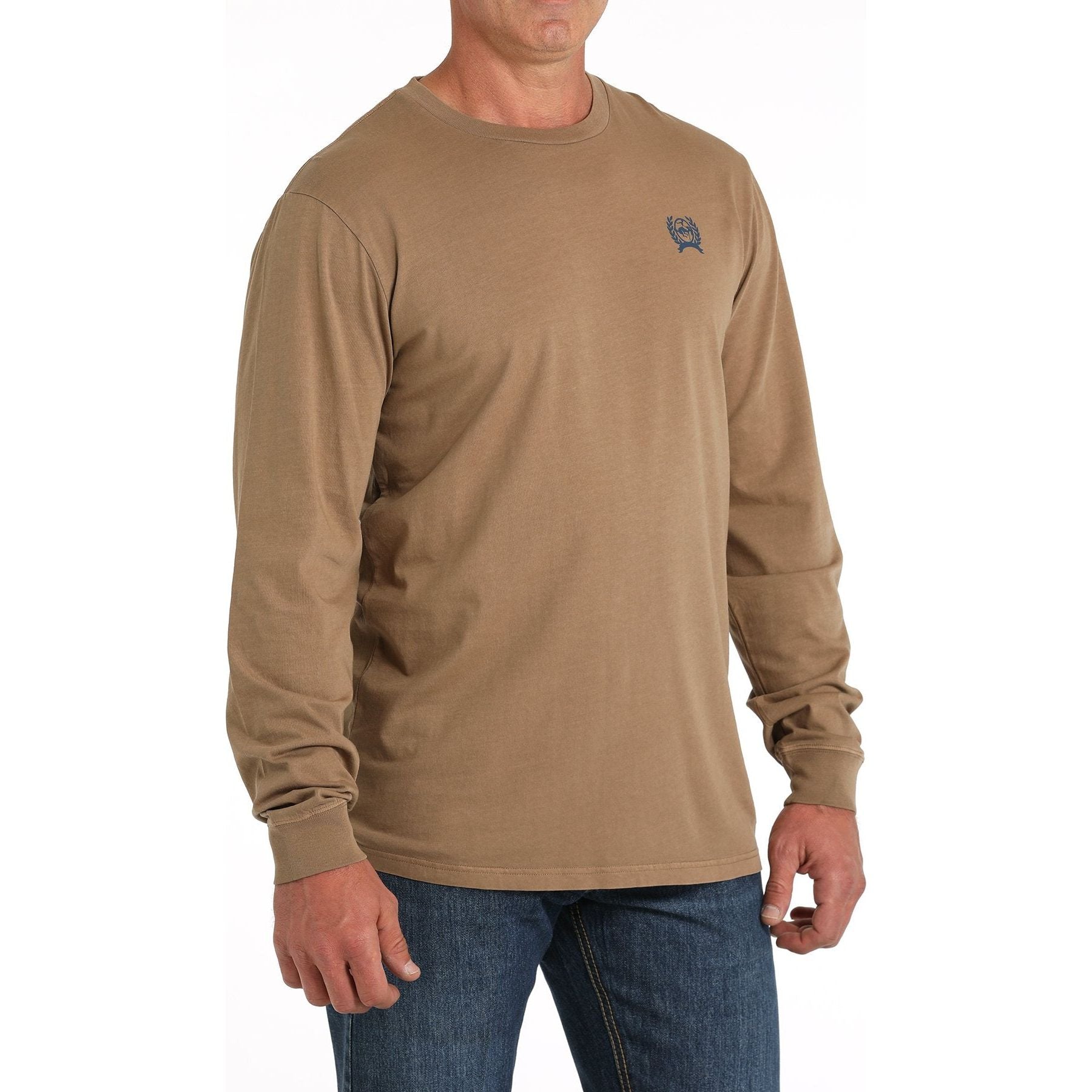 Men's Cinch Ranchin Ain't Easy Long Sleeve Tee - Khaki