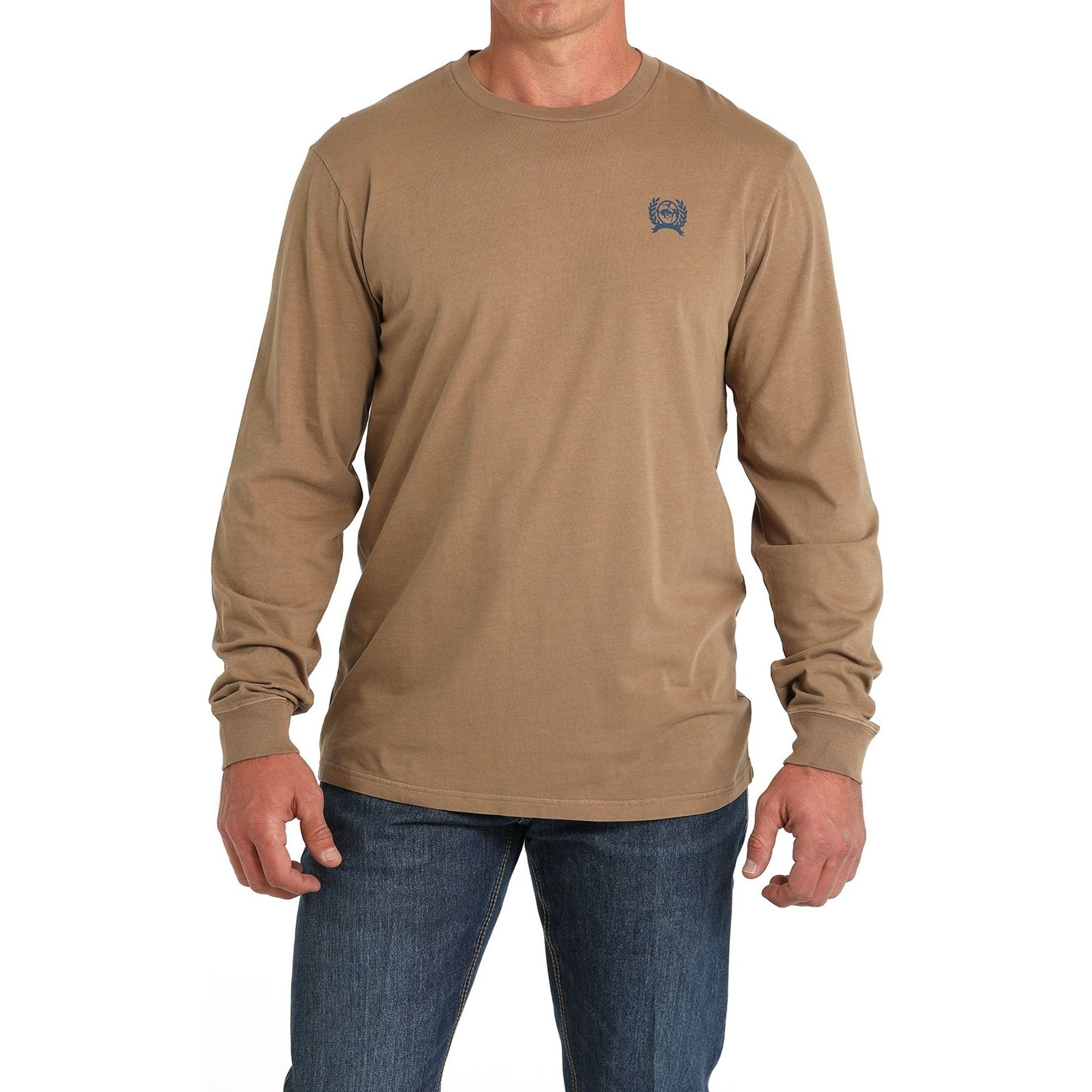 Men's Cinch Ranchin Ain't Easy Long Sleeve Tee - Khaki