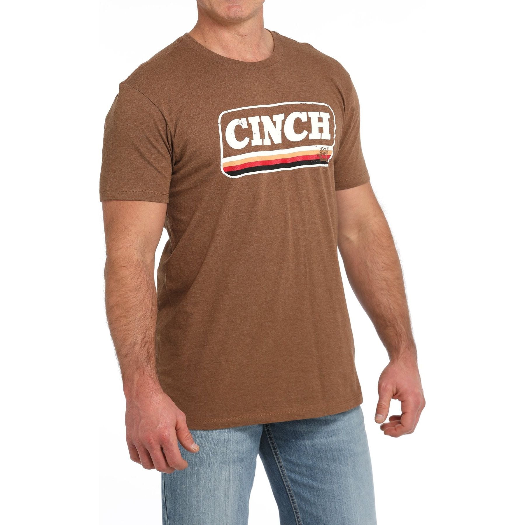 MEN'S CINCH LOGO TEE - BROWN