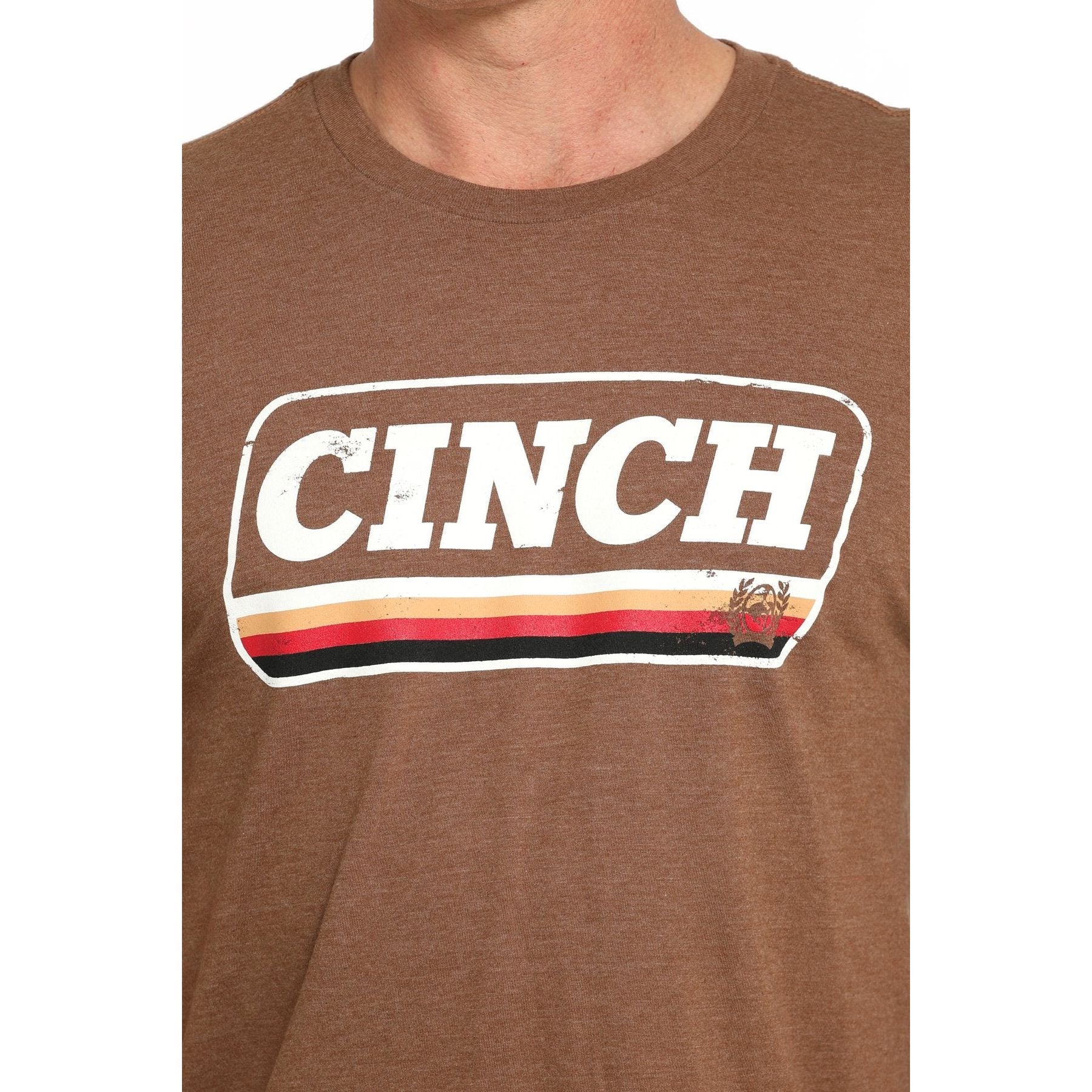 MEN'S CINCH LOGO TEE - BROWN