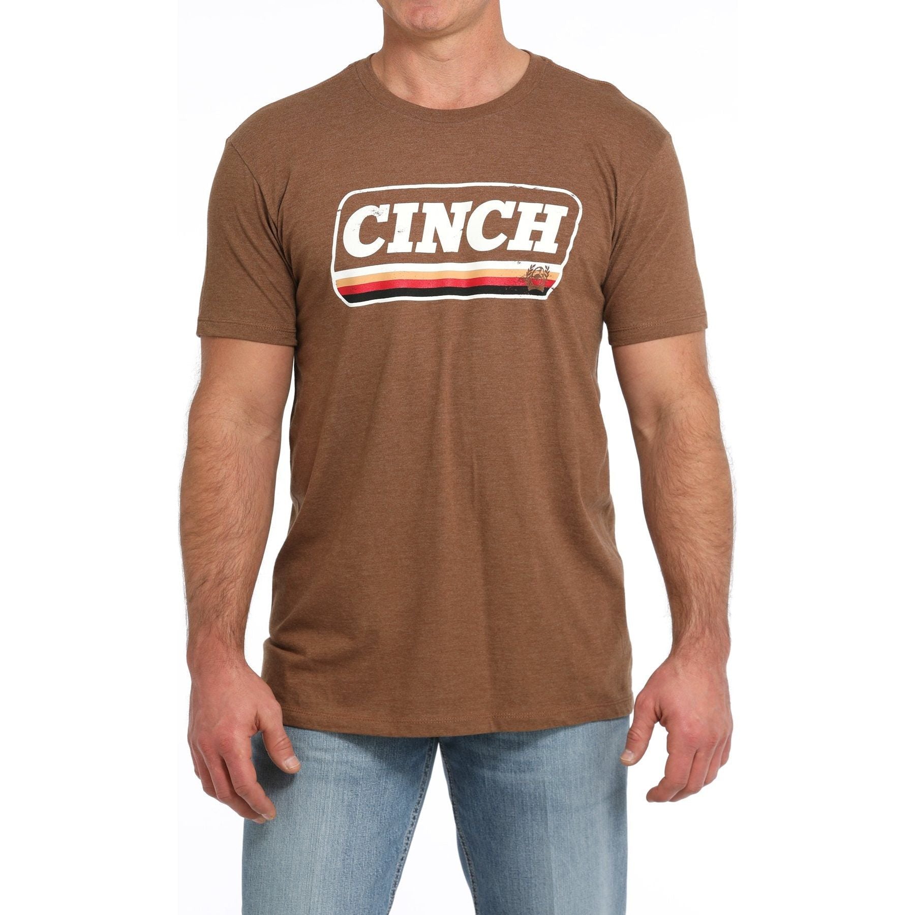MEN'S CINCH LOGO TEE - BROWN