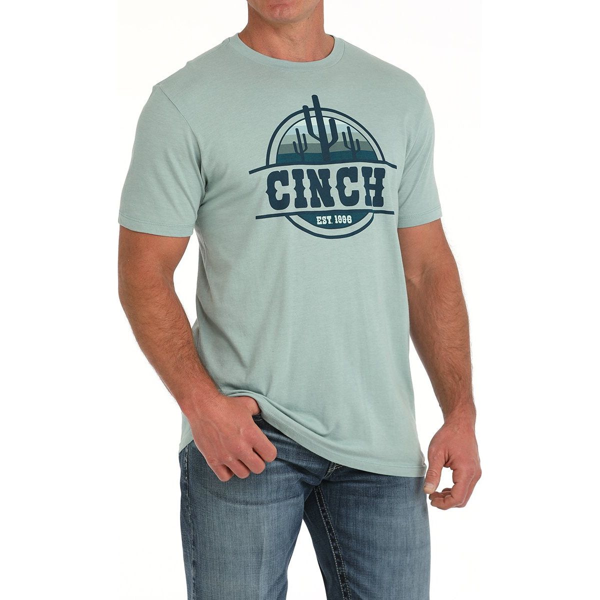 Men's Cinch Cactus T-shirt-Green