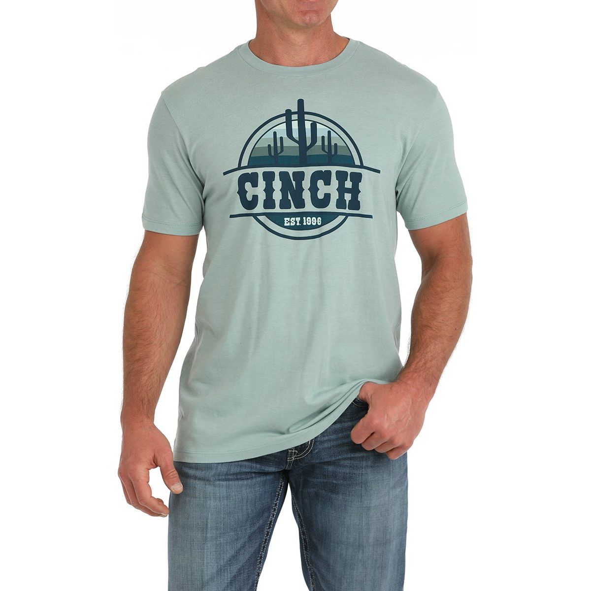 Men's Cinch Cactus T-shirt-Green
