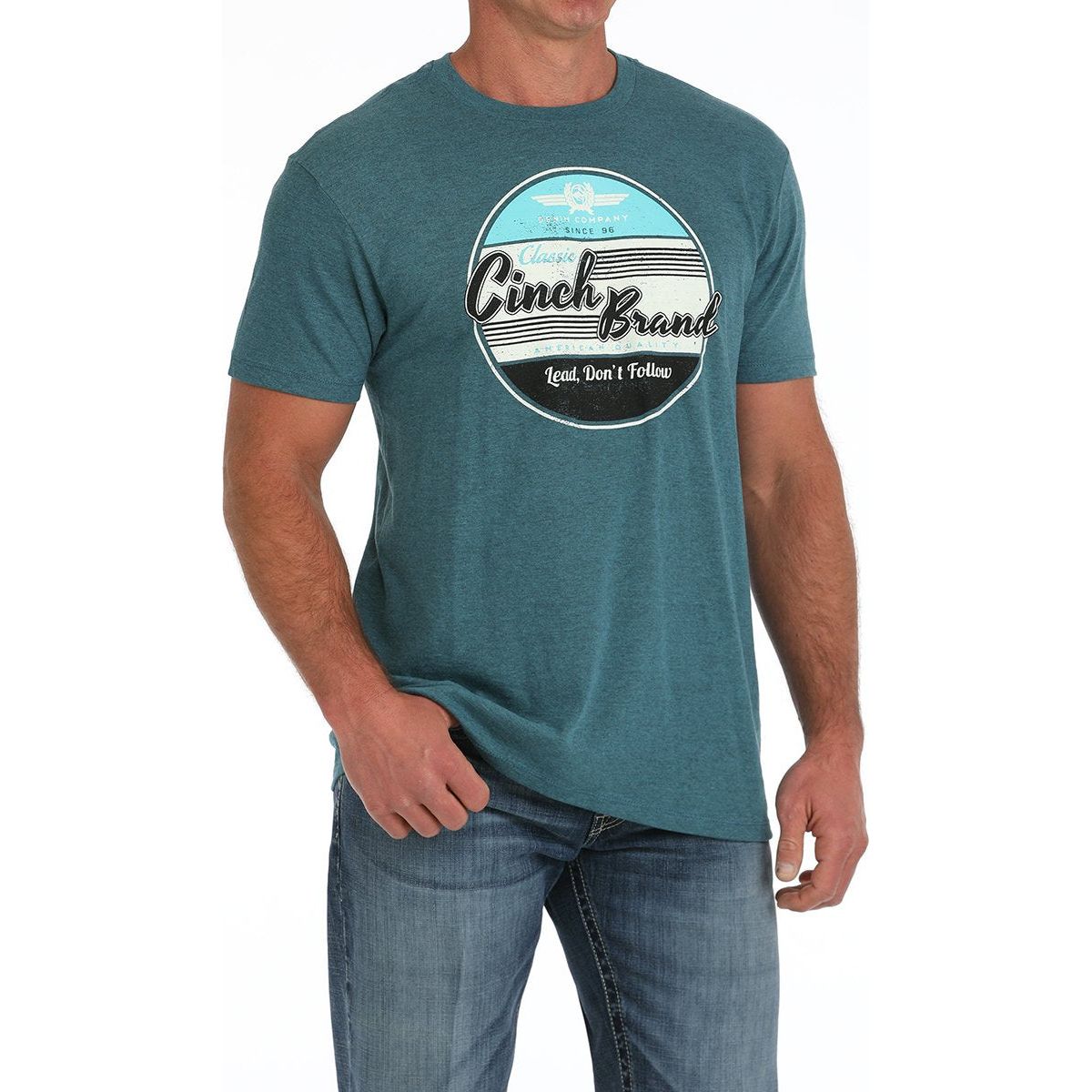 Men's Cinch Brand T-shirt-Blue