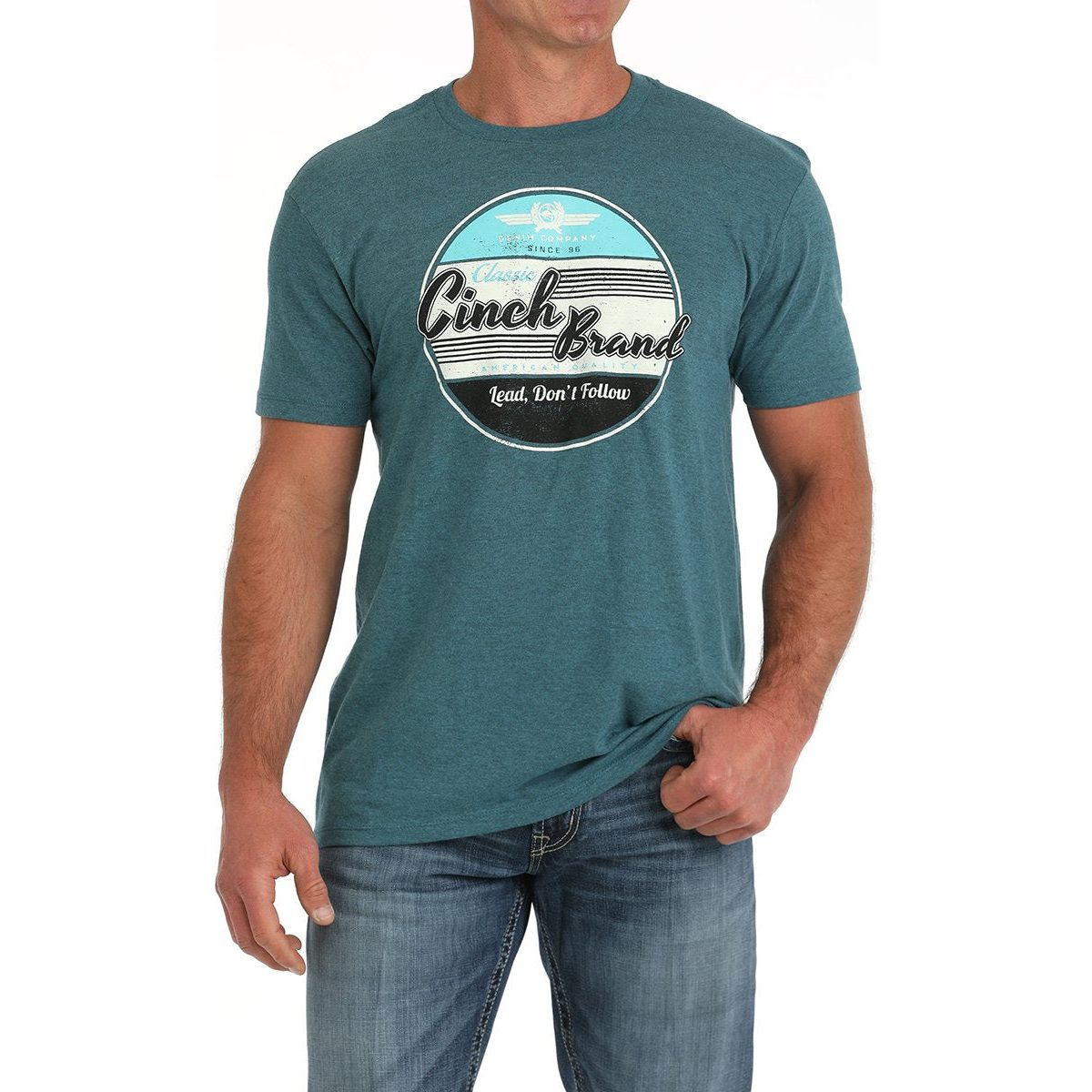 Men's Cinch Brand T-shirt-Blue