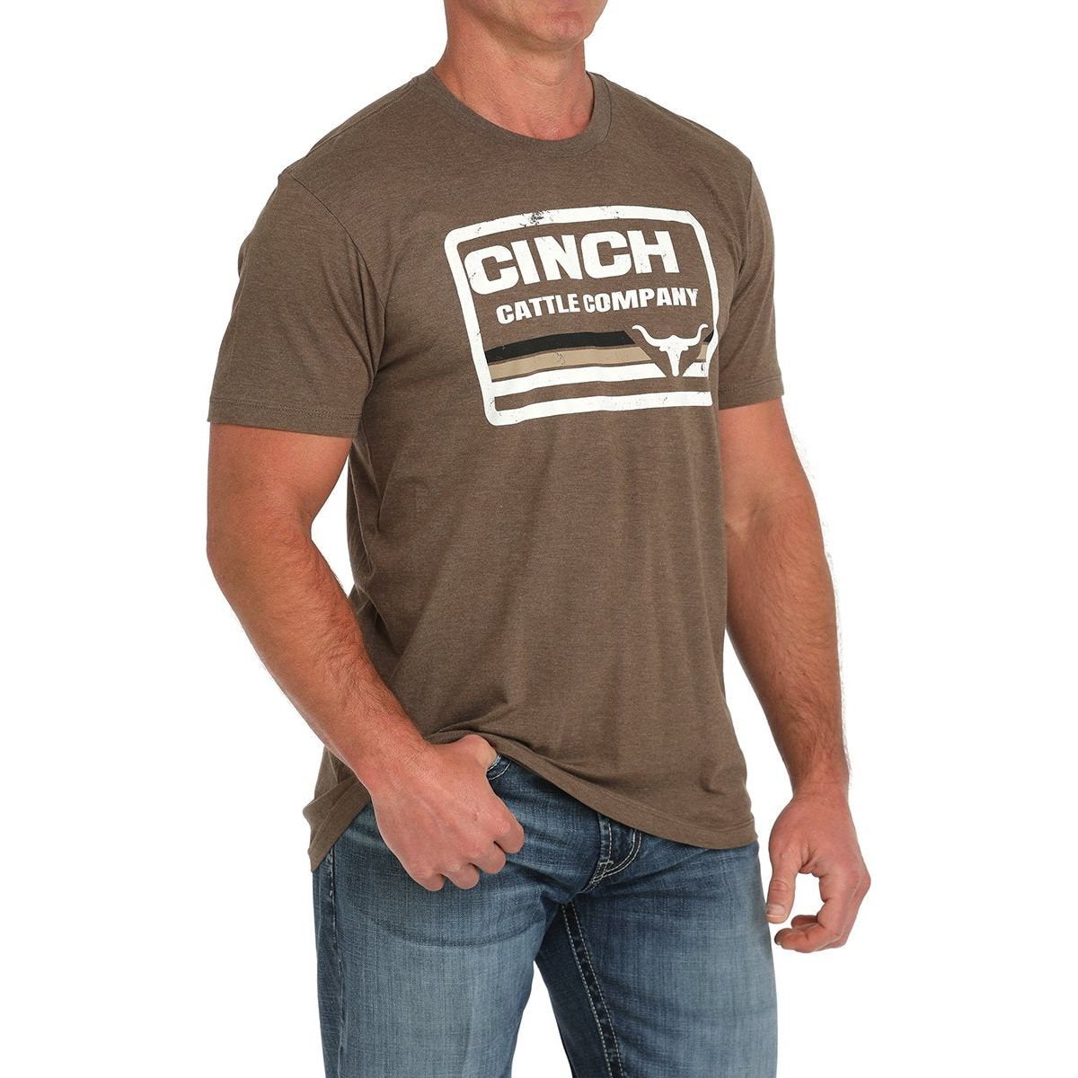 MEN'S CINCH CATTLE COMPANY TEE - BROWN