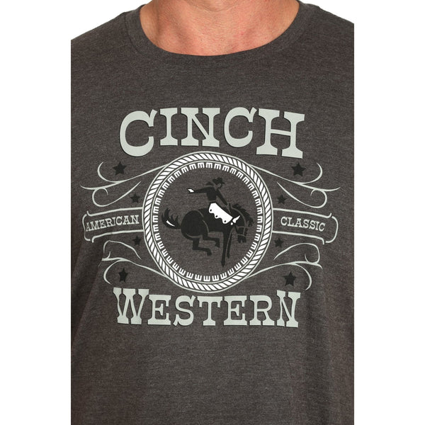 Men's Cinch Brand T-shirt-Charcoal