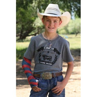 Cinch Baby/Toddler/ Cinch Denim Tee - Gray