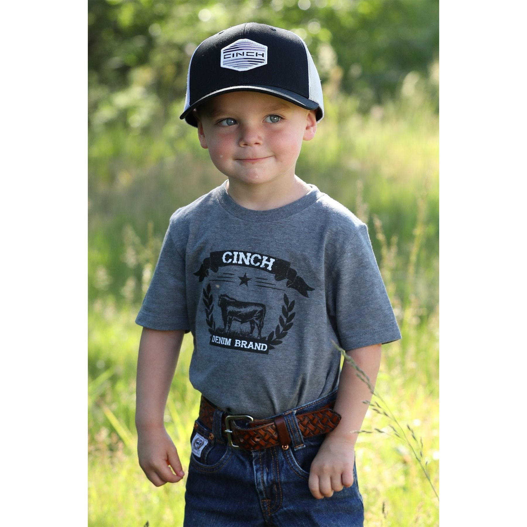 Cinch Baby/Toddler/ Cinch Denim Tee - Gray